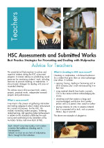 Advice to teachers – HSC Assessments and Submitted Works