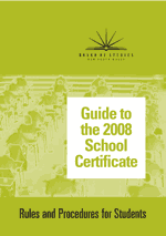 Cover to Guide to the 2008 School Certificate