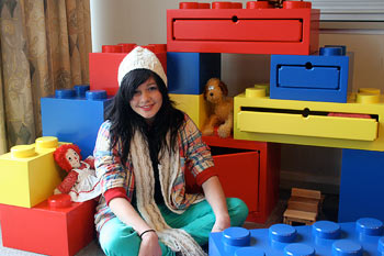 Sarah Brown with her winning design