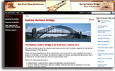 Sydney Harbour Bridge website front page