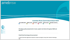 Australian Music Examinations Board NSW website