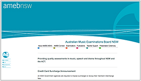 Australian Music Examinations Board NSW website Australian Music Examinations Board NSW website