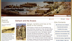 Gallipoli and the Anzacs website